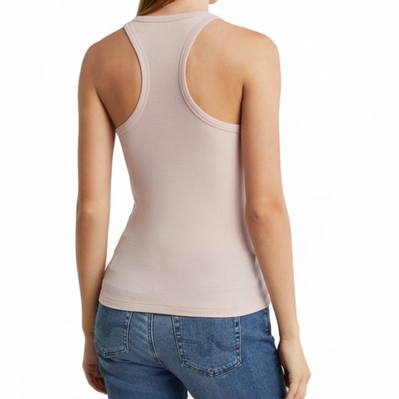 AG Blush Pink Ribbed Racerback Tank Top - Picture 7 of 12